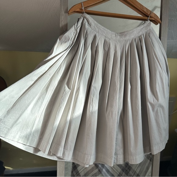 Prada Gray Pleated Above Knee Skirt A-line 38 Authentic Italy Y2K Designer XS - Picture 7 of 10